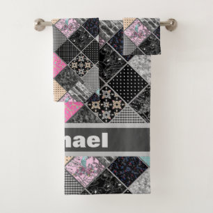 Pinceladas retro decoración ornamental gris negro 