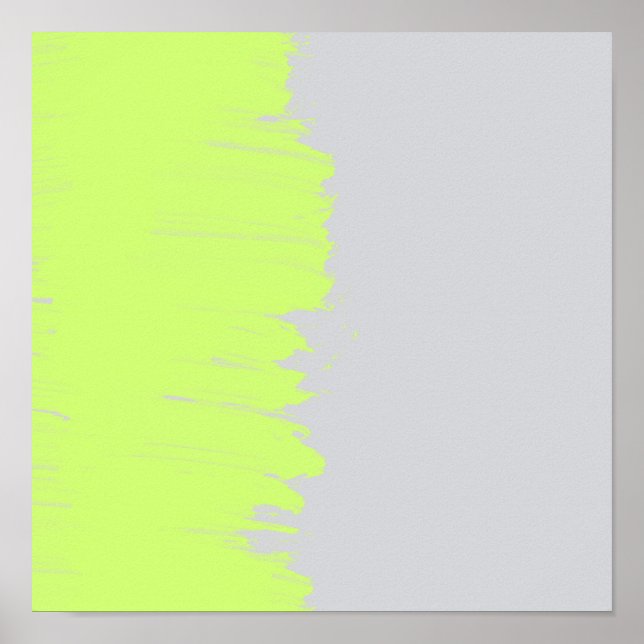 Pinceles de pintura gris verde lima de arte modern (Frente)