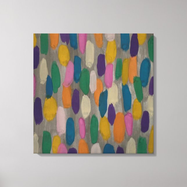 Pinceles en días lluviosos Resumen Imprimir lienzo (Anverso)