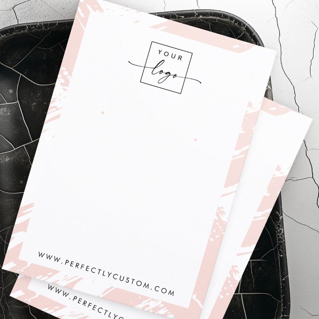 Pinceles rosa claro de color rosa para la tarjeta  (Light blush pink brushstrokes earring display card)