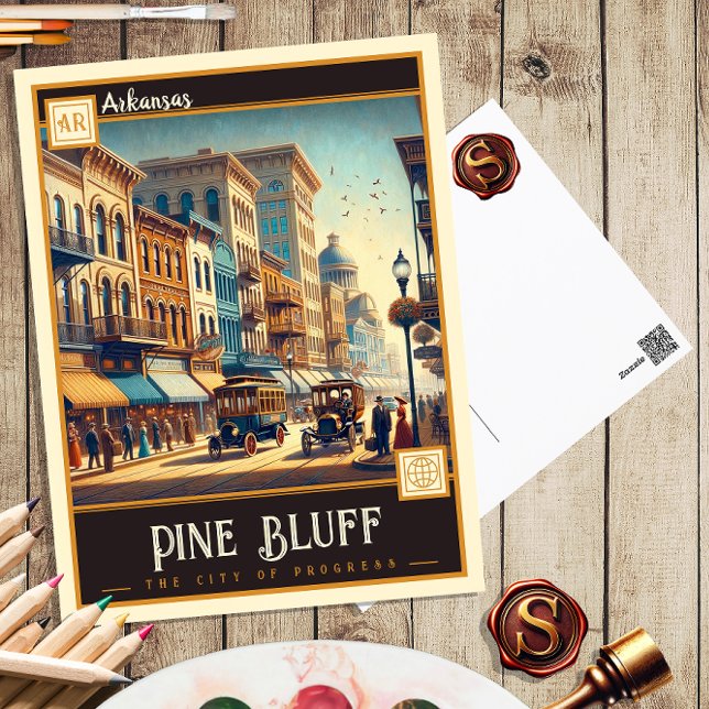 Pine Bluff, Arkansas | Tarjeta Postal Antigua (Subido por el creador)