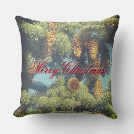 PINE COMB Navidades gran almohada de lanzamiento a
