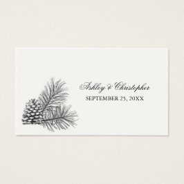 Pine Cone Rustic Wedtic Favor Tag