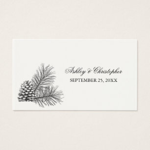 Pine Cone Rustic Wedtic Favor Tag