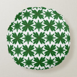 Pine Copos de nieve redonda Almohada