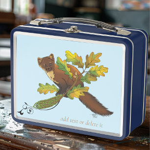 Pine Marten Autumn Leaves