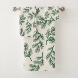 Pine Needle Lane - Botanical Pinecone Pattern