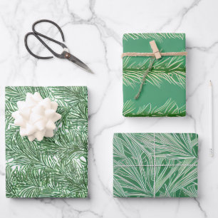 Pine Sprigs Papel de envolvimiento de vacaciones c