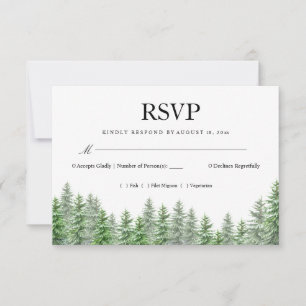 Pine Tree Wedding RSVP