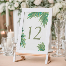 Pine Woods Acuarela | Número de Mesa de Boda