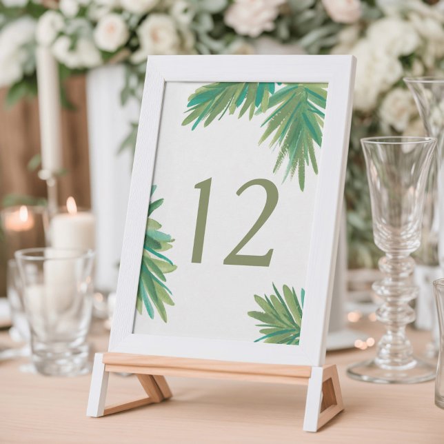 Pine Woods Acuarela | Número de mesa de boda (Subido por el creador)
