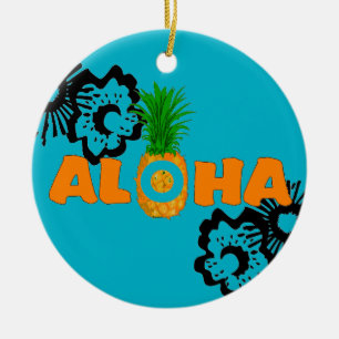 Pineapple Aloha - Ornamentos navideños temáticos e
