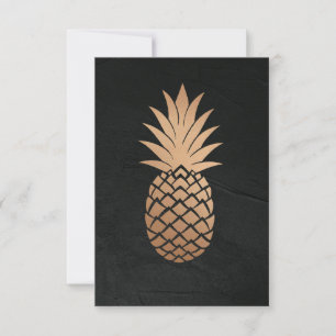 Pineapple Black Gold Tropical Minimalista elegante