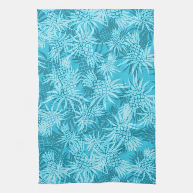 Pineapple Camo Hawaiian Kitchen Toalla (Vertical)