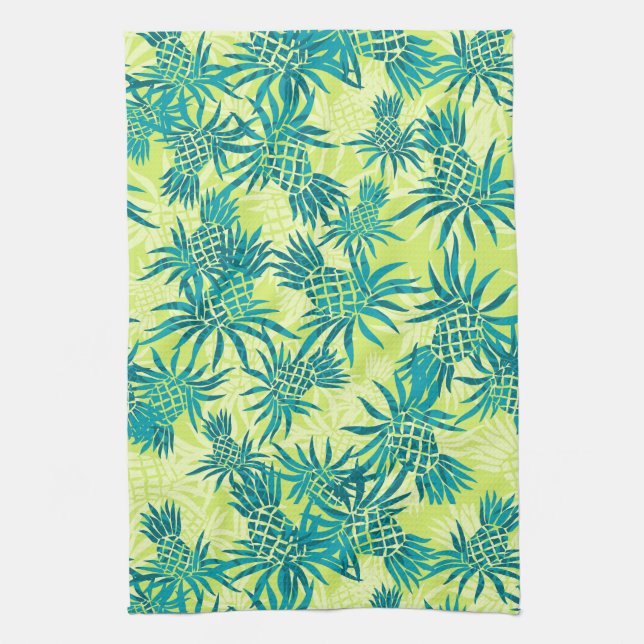 Pineapple Camo Hawaiian Kitchen Toalla (Vertical)