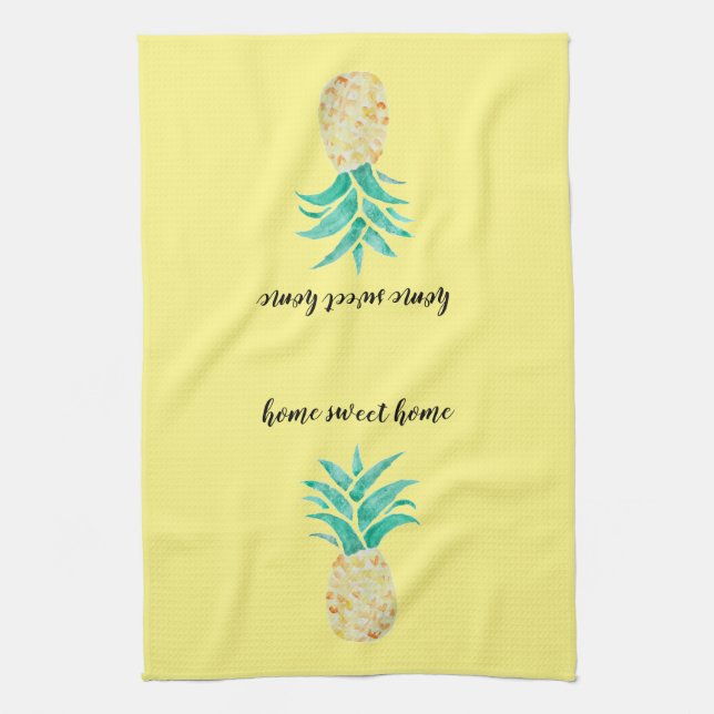 Pineapple Home Sweet Home Kitchel Toalla (Vertical)