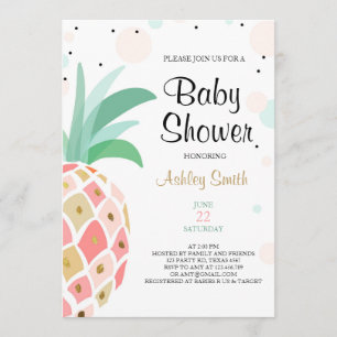 Pineapple Invitación a la ducha para bebés Novia t