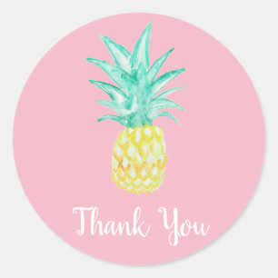 Pineapple Luau Tropical Gracias Pegatinas Fiestas