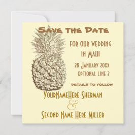 Pineapple Save the Date Boda