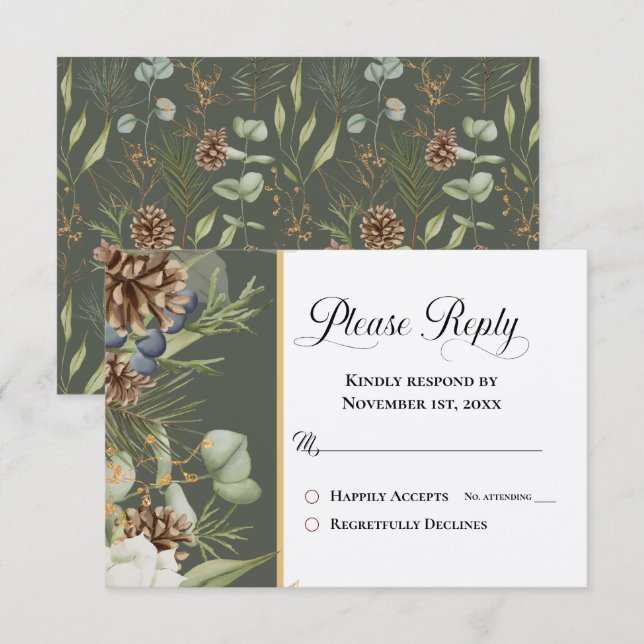 Pineconas rusas de bosque en verde por favor conte (Anverso / Reverso)