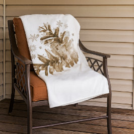 Pineconas rústicas en la manta de la nieve