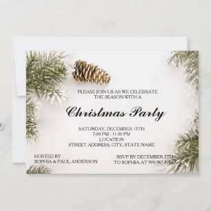 Pineconas y árboles de Navidad dejan la invitación