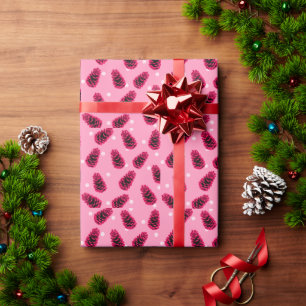 Pinecone Snowflake Pattern Papel de envolvimiento