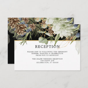 Pinecones de bosque rústico Tarjeta de recepción