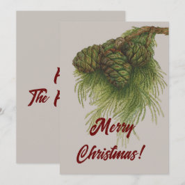 Pinecones Vintage Feliz Navidad