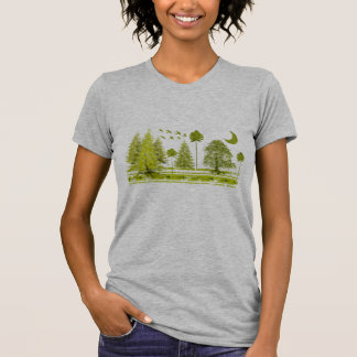 Pines con color y estilo de camiseta de cambio de