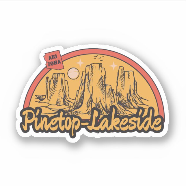 Pinetop-Lakeside, Pegatina de Arizona (Anverso)