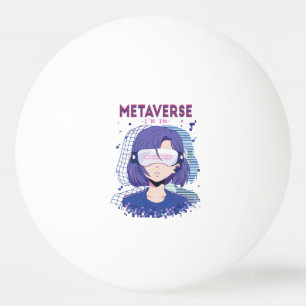 Ping Pong Chica de anime gafas de realidad virtual Pelota de