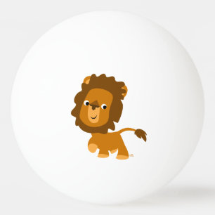 Ping Pong Contenido de dibujos animados lindos León Pelota d