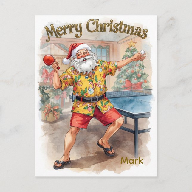 Ping Pong  Feliz Navidad con Santa Claus Ping  (Anverso)