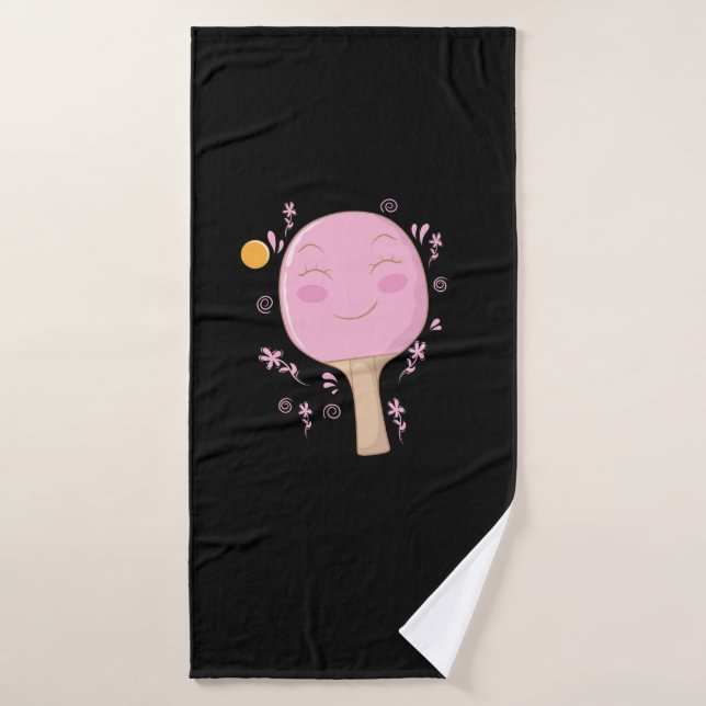 Ping Pong Kelle in Rosa Tischtennis Mädchen Frau (Toalla de baño)