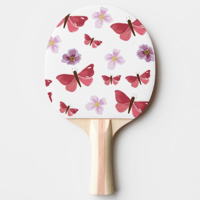 Ping Pong, mariposa, raqueta de tenis de mesa (Anverso)