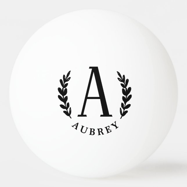 Ping Pong Personalizado de monograma de Unisex | Pelota de t (Anverso)