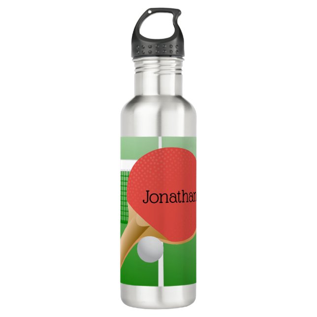 Ping Pong Table Tennis Design Botella de agua (Anverso)