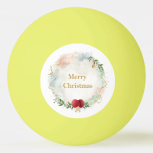 Ping Pong Tenis Feliz Navidad con pelota de tenis