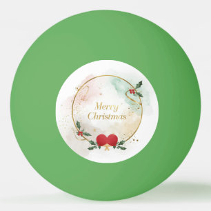 Ping Pong Tenis Feliz Navidad con pelota de tenis