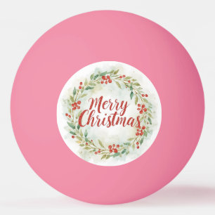 Ping Pong Tenis Feliz Navidad con pelota de tenis