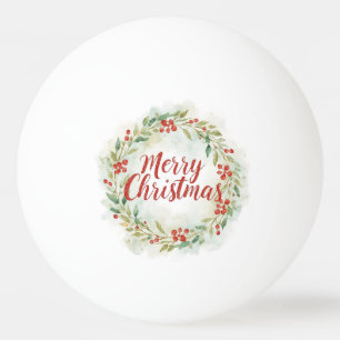 Ping Pong Tenis Feliz Navidad con pelota de tenis
