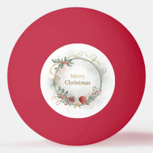 Ping Pong Tenis Feliz Navidad con pelota de tenis