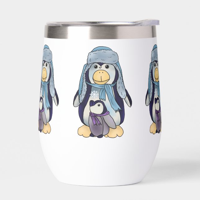 Pinguin mit kind Kaffeetasse (Izquierdo)