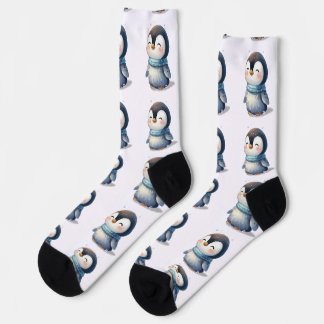 Pingüino acogedor - Calcetines de la tripulación