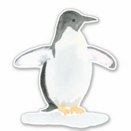 Pingüino acuarela - Pegatina de corte de vinilo