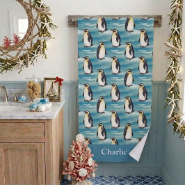 Pingüino Animal Ártico Costero Azul Acuático