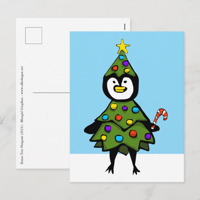 Pingüino árbol de Navidad (Anverso / Reverso)