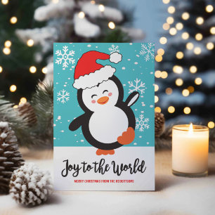 Pingüino Bailarín Alegría Copos de Nieve Navidad