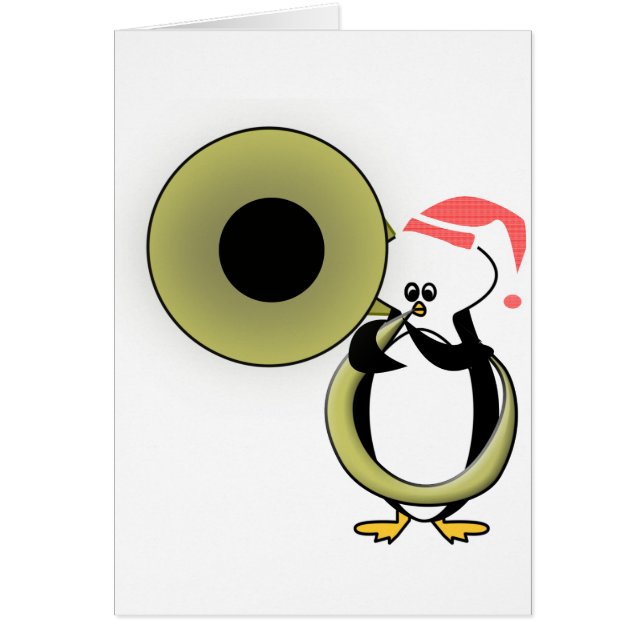 Pingüino bebé con Tuba (Frente)